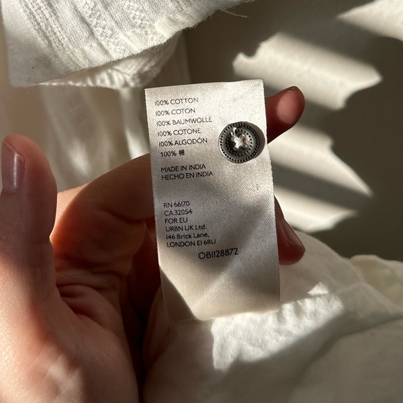 Anthropologie White Tunic Shift Dress Size XS - Picture 8 of 10